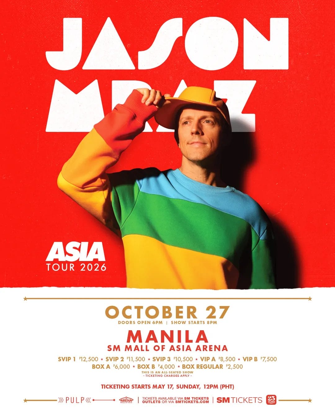 Jason Mraz Manila concert 2026