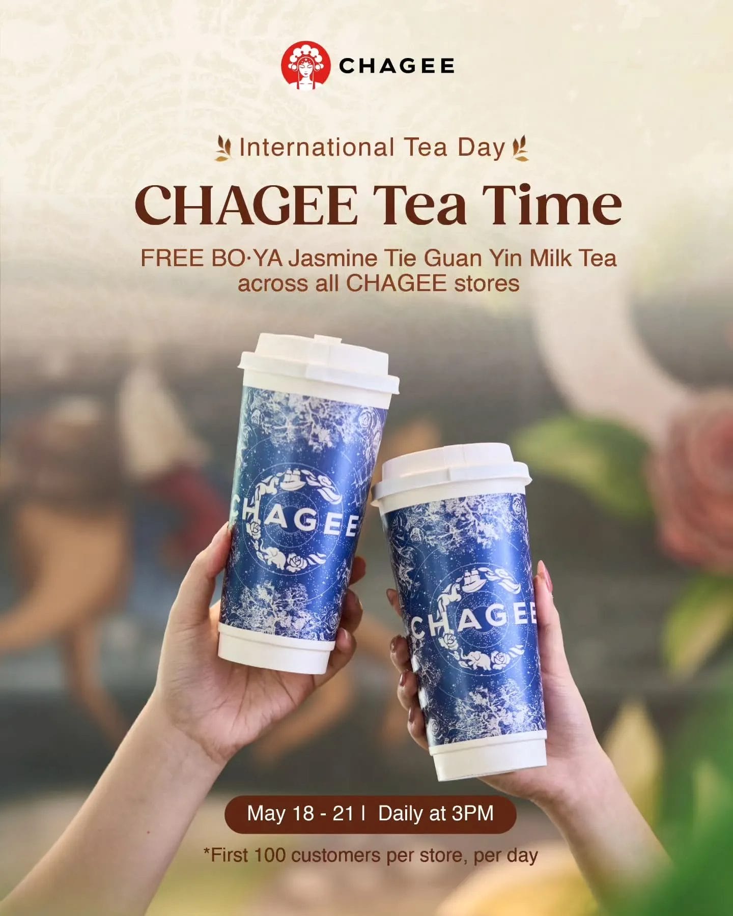 Free CHAGEE drinks