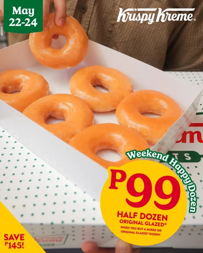 Score a Box of 6 Krispy Kreme Donuts for Only P99 Until May 24
